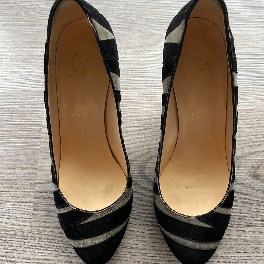 Christian Louboutin zebra print pump 40